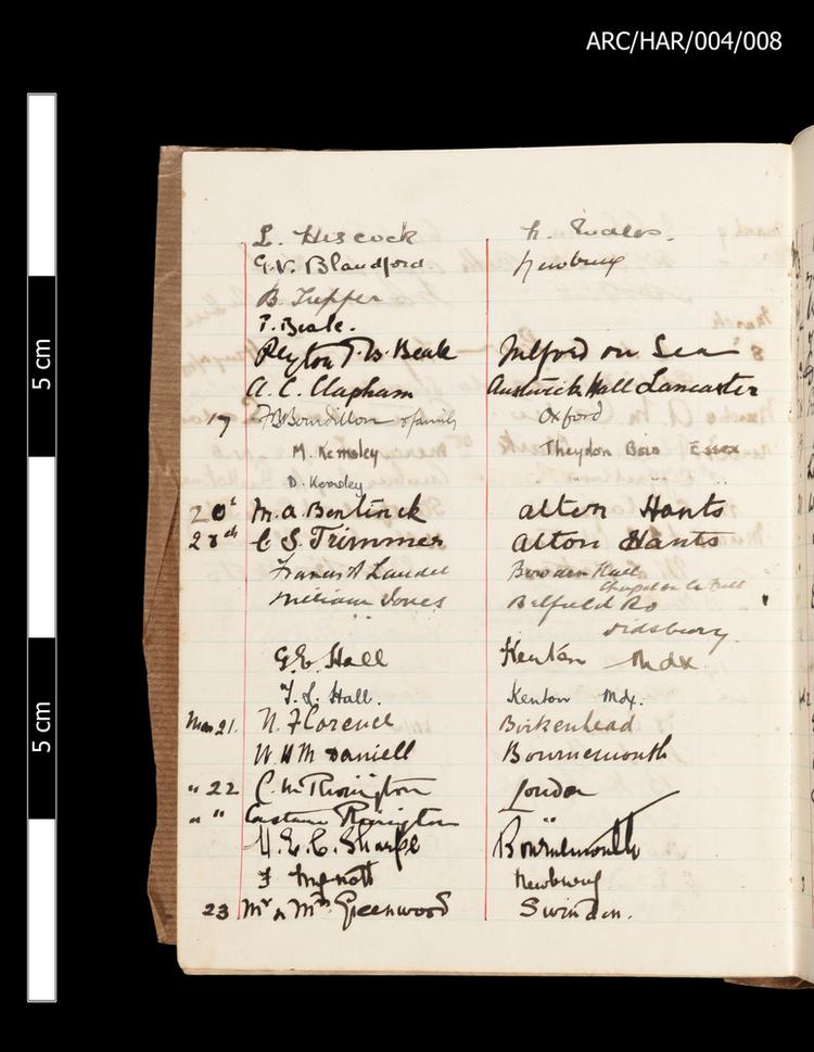 Image of Hart Museum Visitor Books