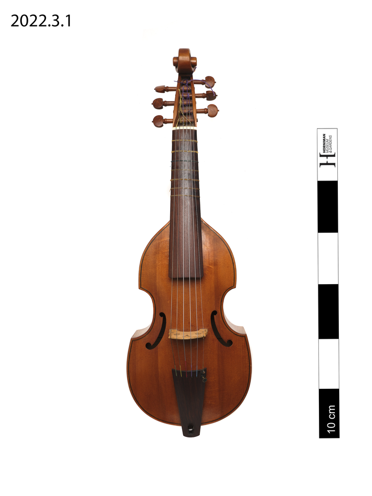 Image of 321.322-71 Necked box lutes or necked guitars sounded by bowing with a bow